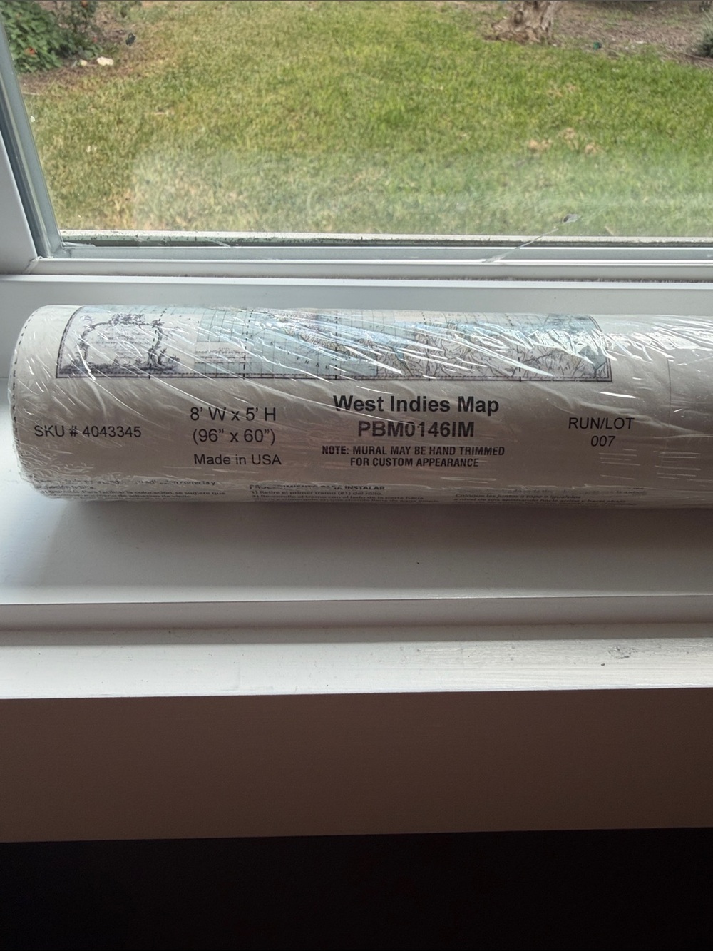 Pottery Barn - West Indies Map - Wall Mural - Wallpaper Roll - Prepasted - NEW